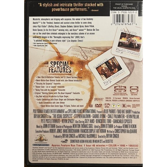 The Usual Suspects (DVD, 2009, Special Edition) - Picture 2 of 3